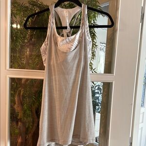 Lululemon Built in Sport Bra workout tank top light grey